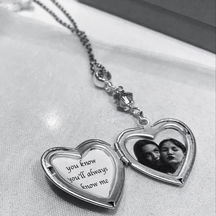 Heart Photo Locket -Picture necklace- Secret photo pendant