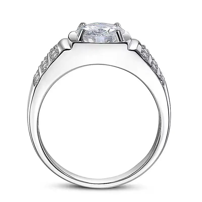 92.5 Silver Bold elegance Men Casanova stone ring