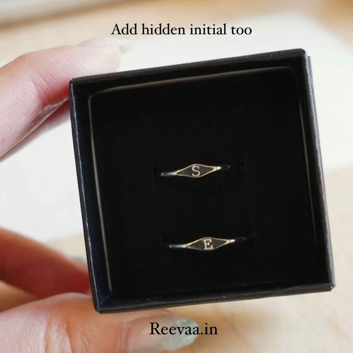 925 Pure Silver Unisex Initial Ring - Personalized jewellery