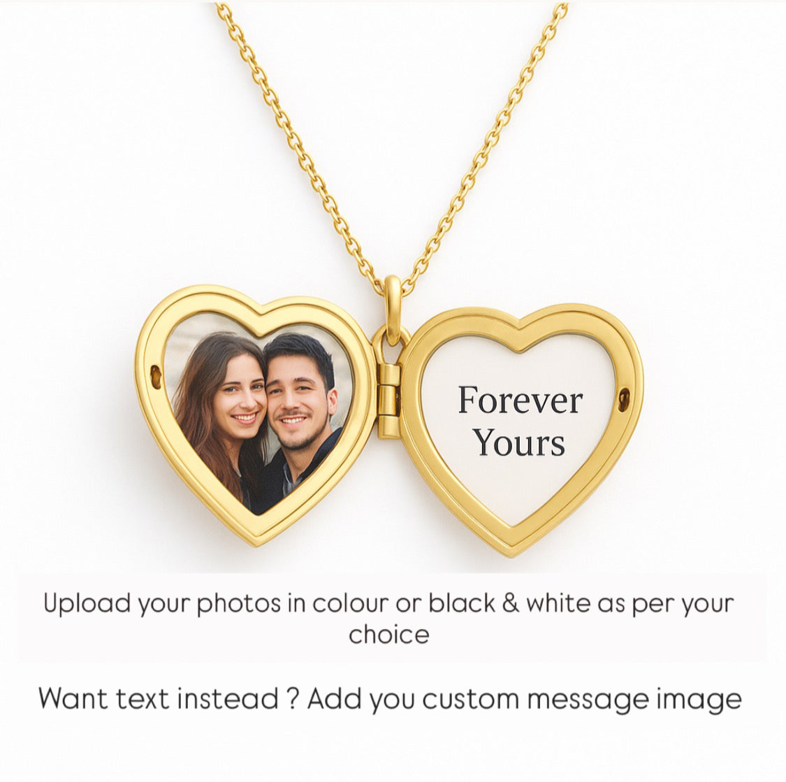 Heart Photo Locket -Picture necklace- Secret photo pendant