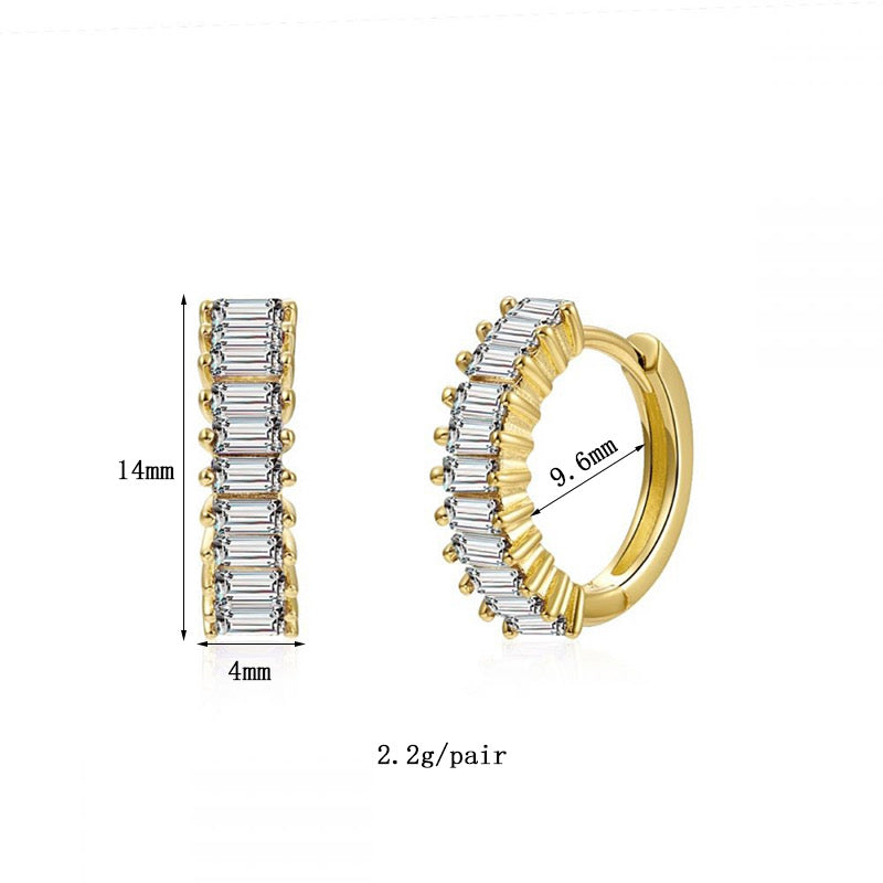 Celestial Baguette Luxe Hoops