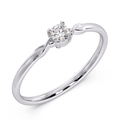 Twisted solitaire proposal 92.5 Silver Ring
