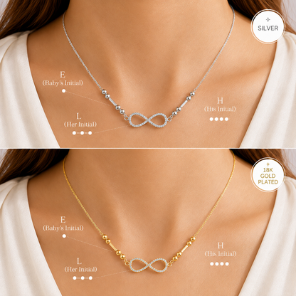 Infinity necklace for her , meaningful gift for her