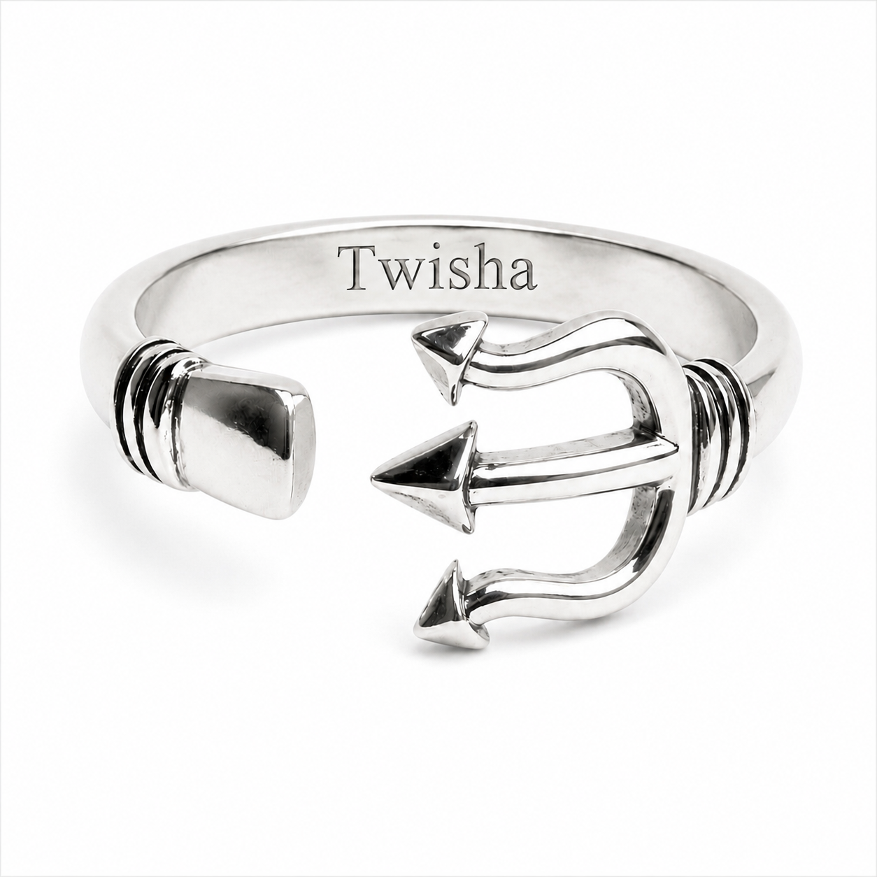 Silver Trishula ring