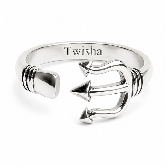 Silver Trishula ring
