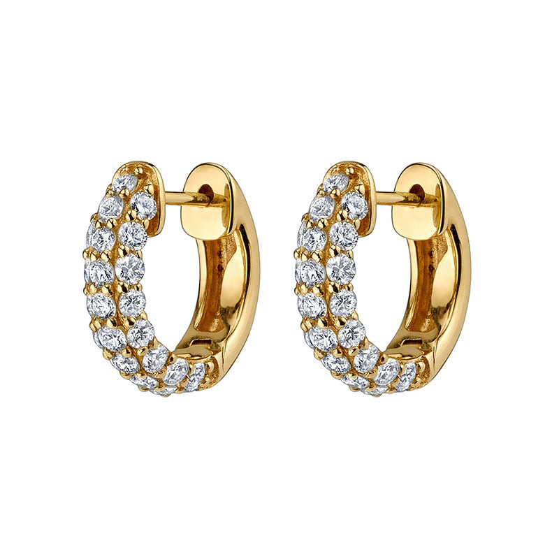 Luxe Crystal 18K Gold plated  Hoop Earrings – Elegant, Sparkly & Timeless