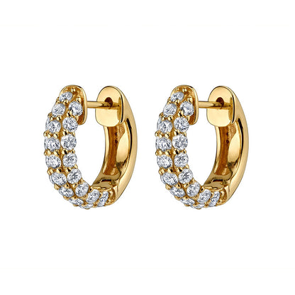 Luxe Crystal 18K Gold plated  Hoop Earrings – Elegant, Sparkly & Timeless