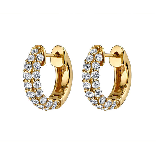 Luxe Crystal 18K Gold plated  Hoop Earrings – Elegant, Sparkly & Timeless