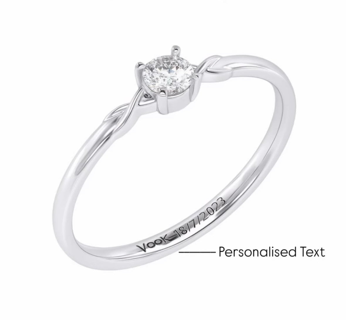 Twisted solitaire proposal 92.5 Silver Ring