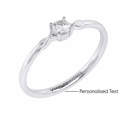 Twisted solitaire proposal 92.5 Silver Ring