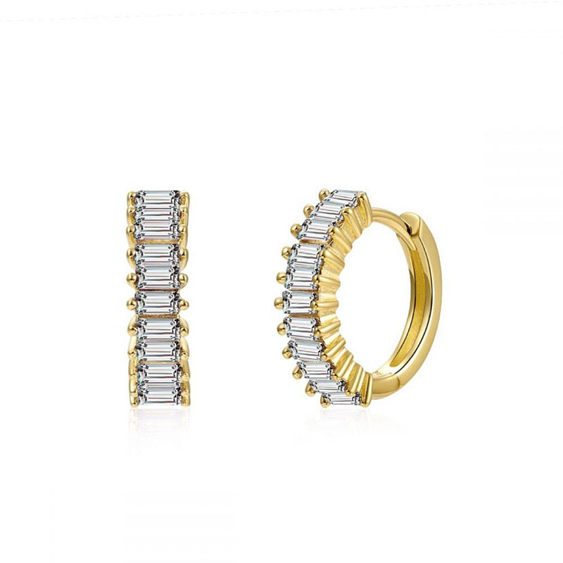 Celestial Baguette Luxe Hoops