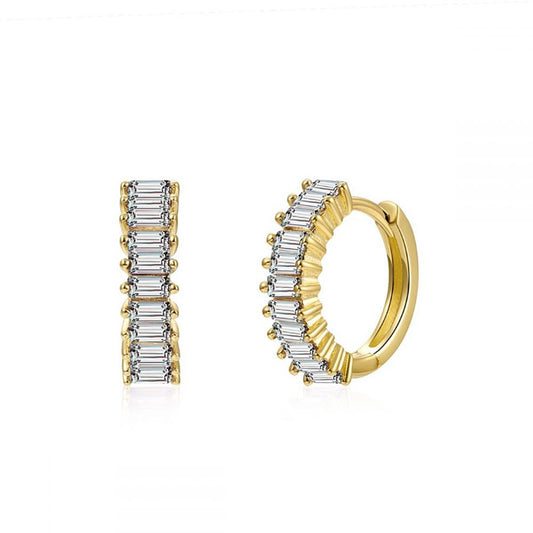 Celestial Baguette Luxe Hoops