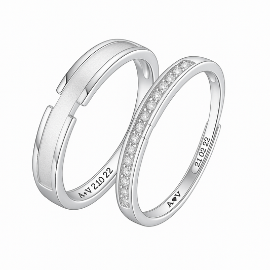 Couple Channel Stone ring | Forever ring | Stone ring for anniversary | Gifts for couple