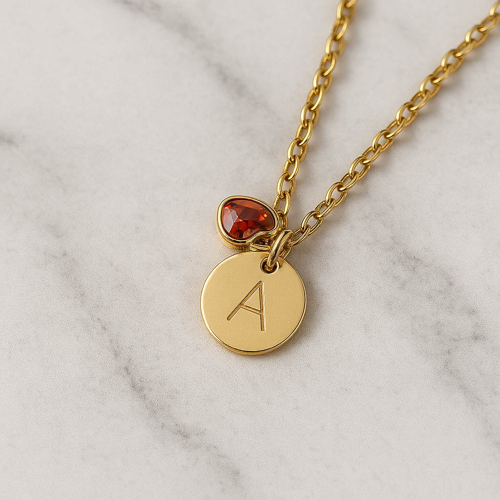 Heart necklace, secret initial necklace, initial pendant 