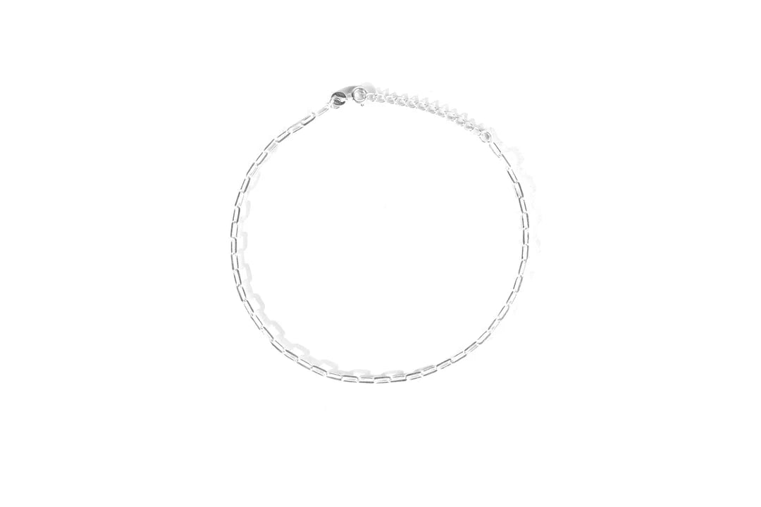 92.5 Silver Link chain bracelet-Tim bracelet-Couple bracelet-Cuban bracelet