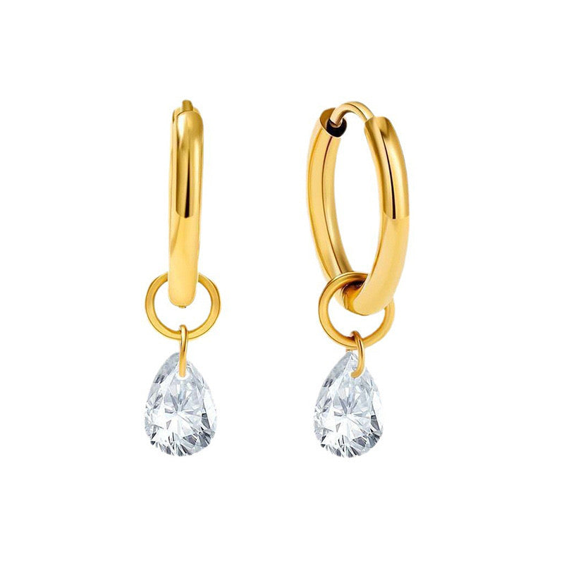 Water drop dangle earrings