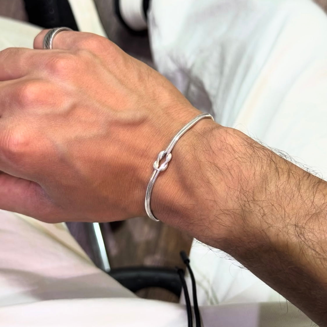 925 Silver Tie the Knot bracelet ( 1 piece )-Knotty bracelet-Bond bracelet