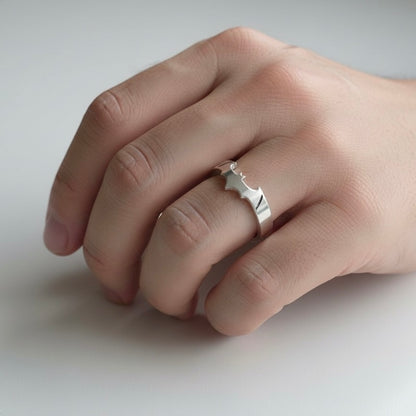 92.5 Silver Men Batman Ring