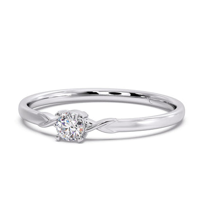 Twisted solitaire proposal 92.5 Silver Ring