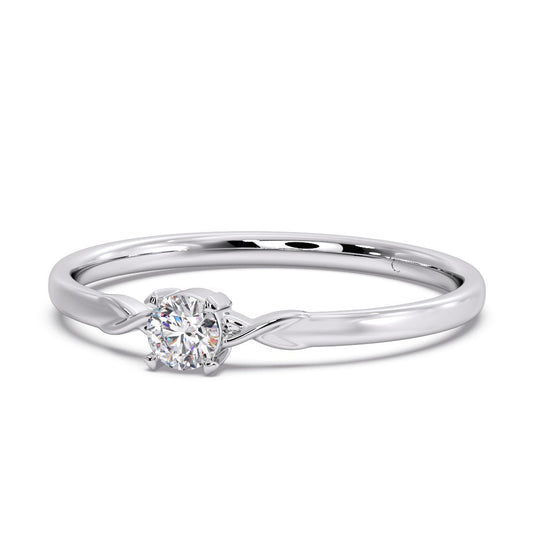 Twisted solitaire proposal 92.5 Silver Ring