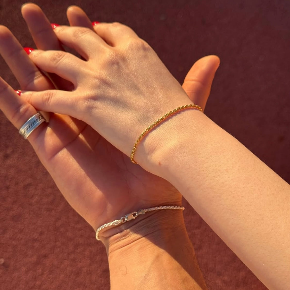 92.5 Silver Classic Rope Bracelet-Couple bracelet