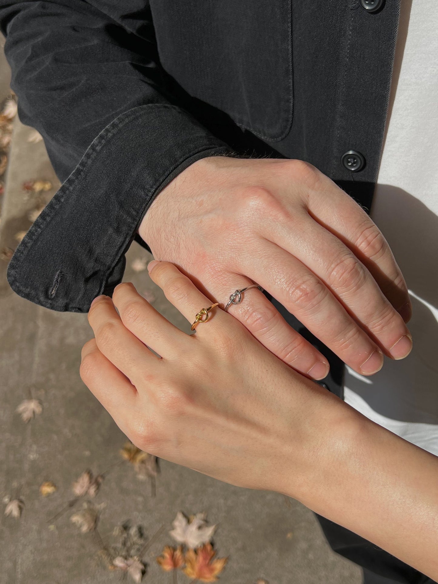 Unisex 925 Silver Promise Knot Ring