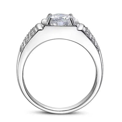 92.5 Silver Bold elegance Men Casanova stone ring