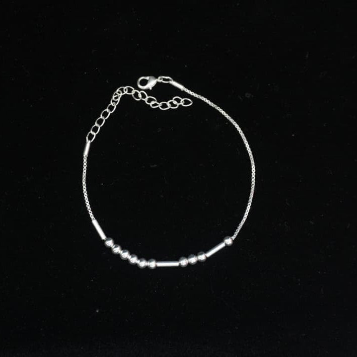 Personalised Morse code chain bracelet India – custom secret message unisex bracelet by Reevaa