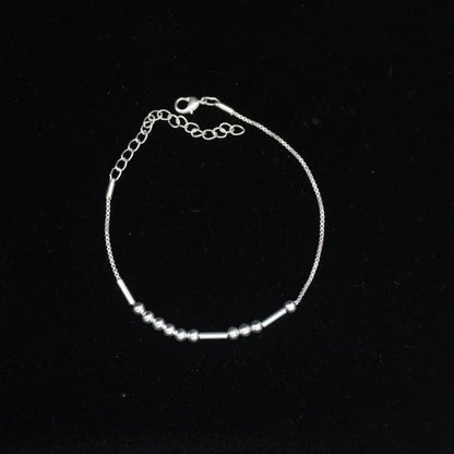 Personalised Morse code chain bracelet India – custom secret message unisex bracelet by Reevaa