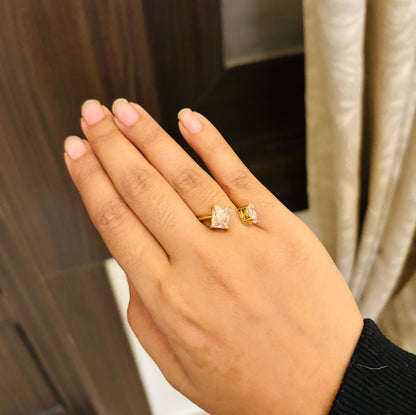 Toi et Moi Blush Crystal Ring