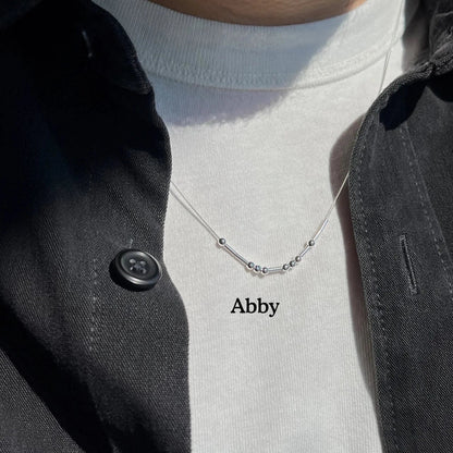 Unisex Morse Code Necklace