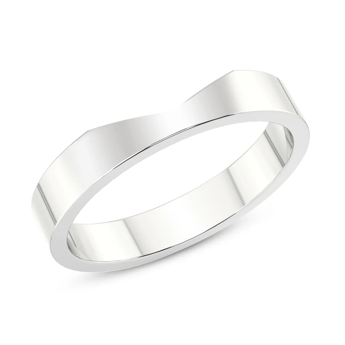 Couple V cut Timeless Ring - Hidden Name Ring