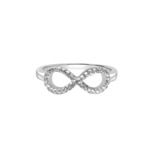 925 Silver Stone Infinity Ring | Stone infinity | Gift for her | Anniversary gift | Birthday gift