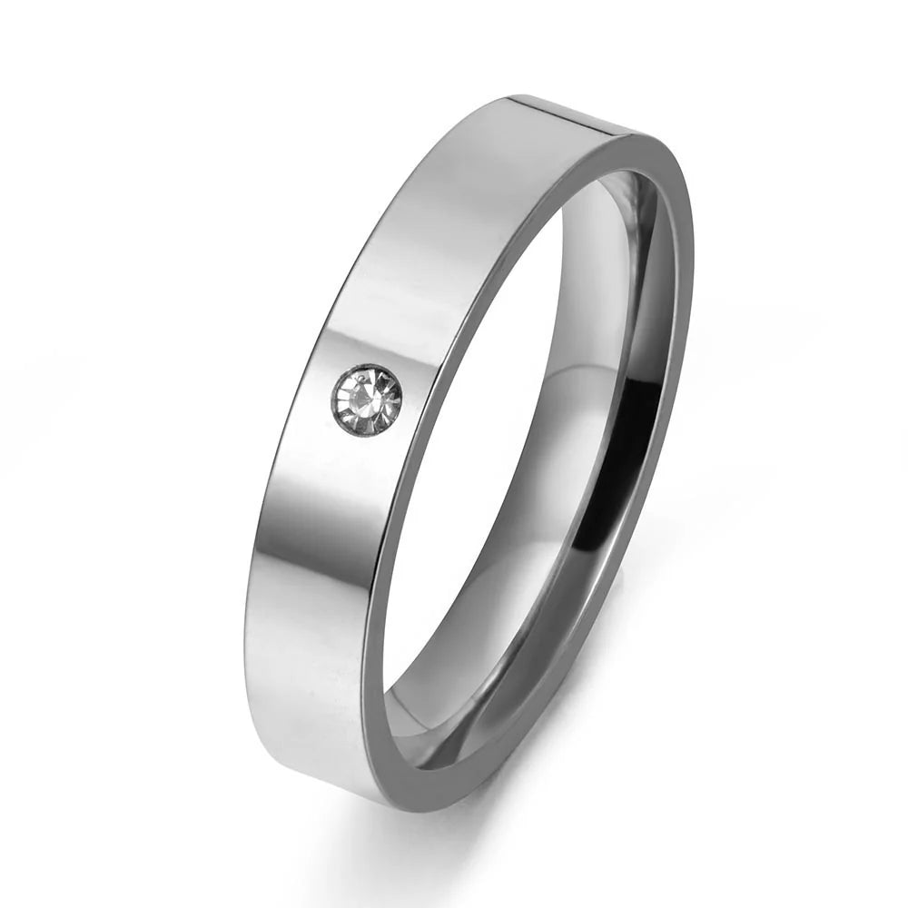 Men /women diamond ring | Half Round Single Stone Ring