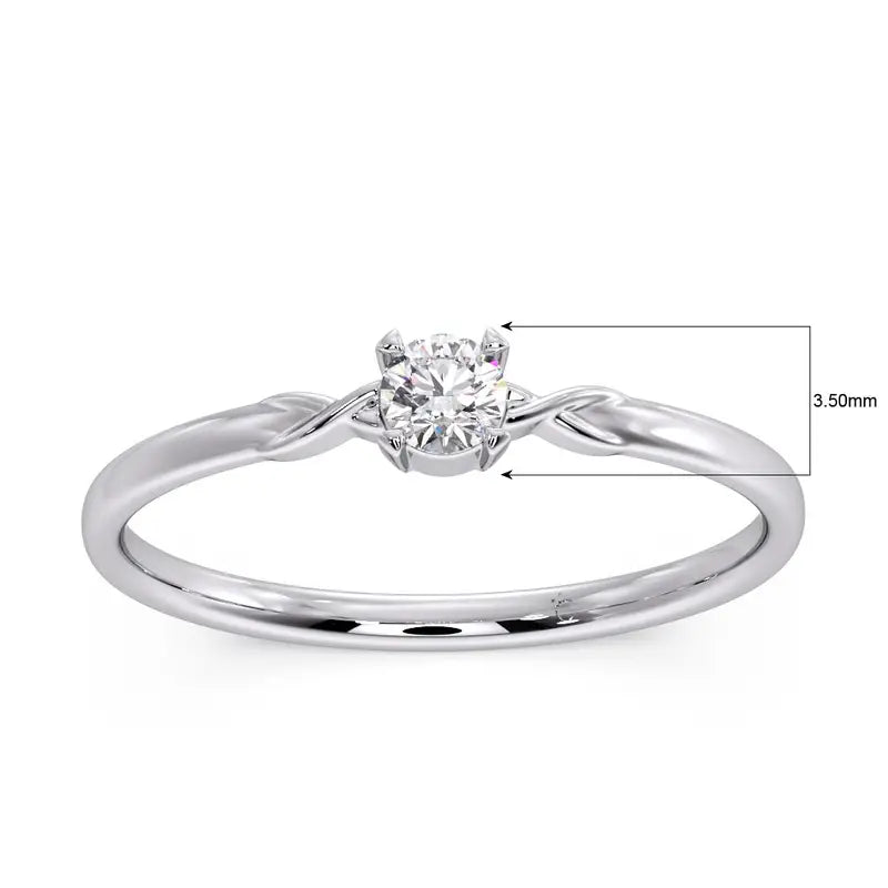 Twisted solitaire proposal 92.5 Silver Ring