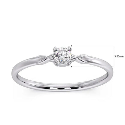 Twisted solitaire proposal 92.5 Silver Ring