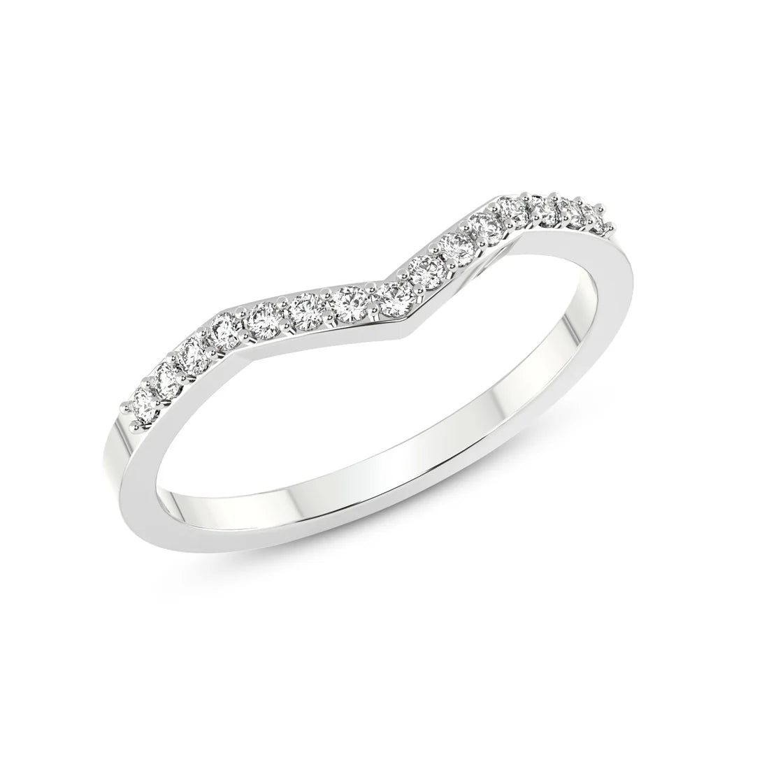 Couple V cut Timeless Ring - Hidden Name Ring