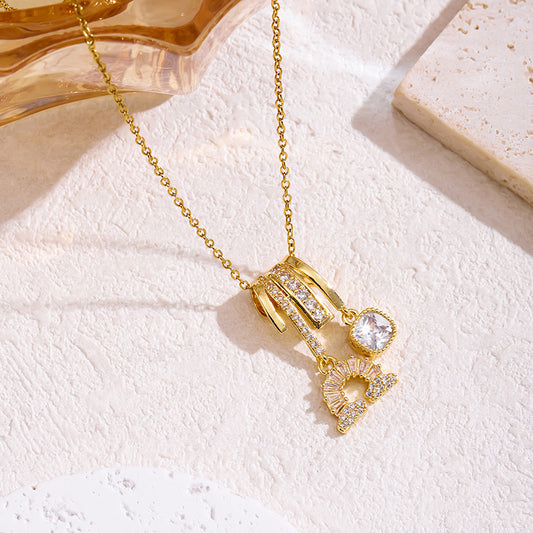 Luxe crystal cascade necklace |Vacation classic rainbow necklace