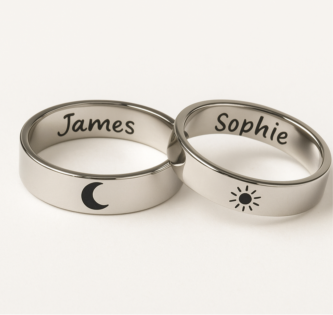 Couple Sun Moon Ring