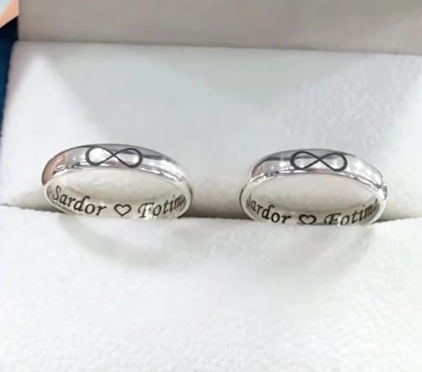 Personalised 92.5 Silver Infinity Ring