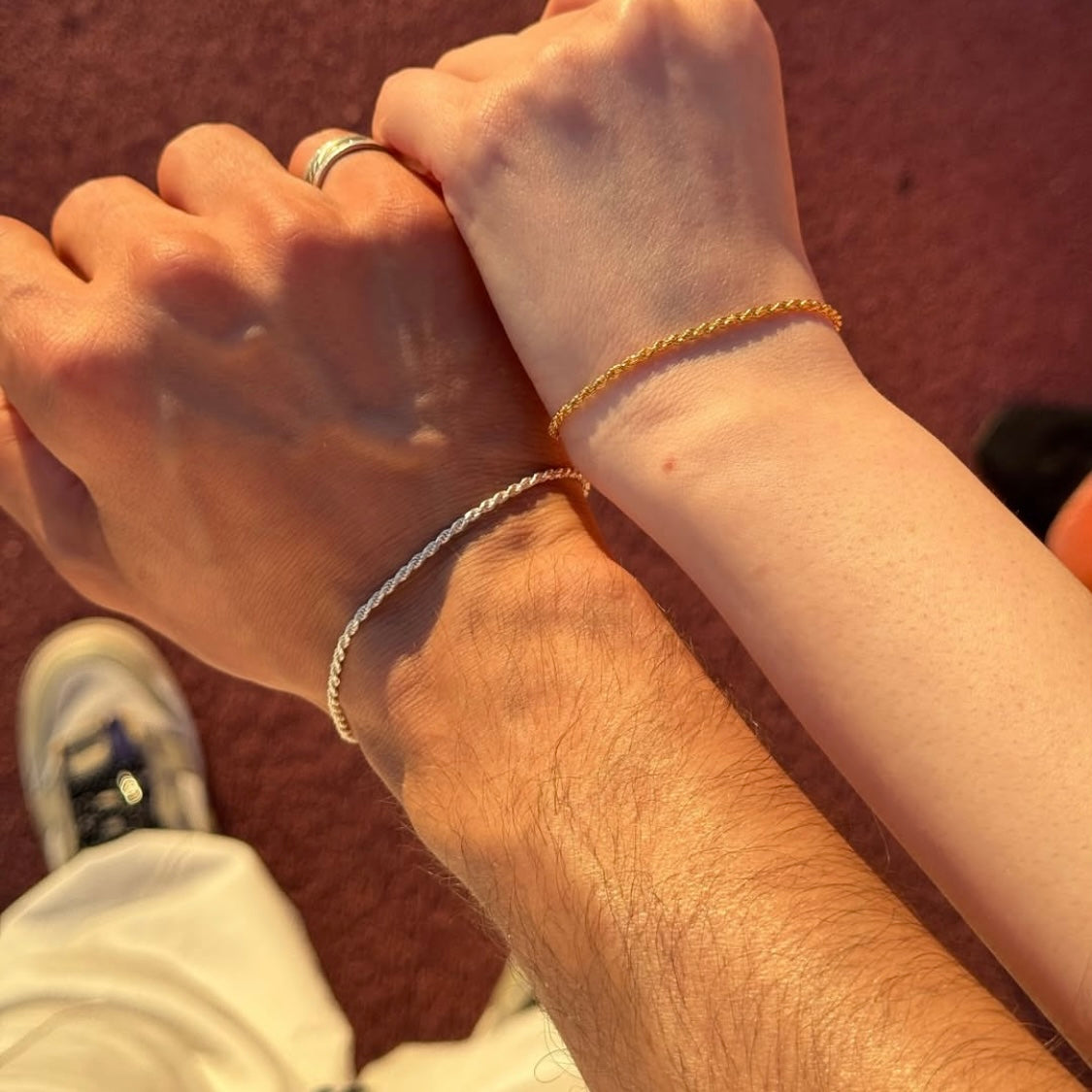 92.5 Silver Classic Rope Bracelet-Couple bracelet