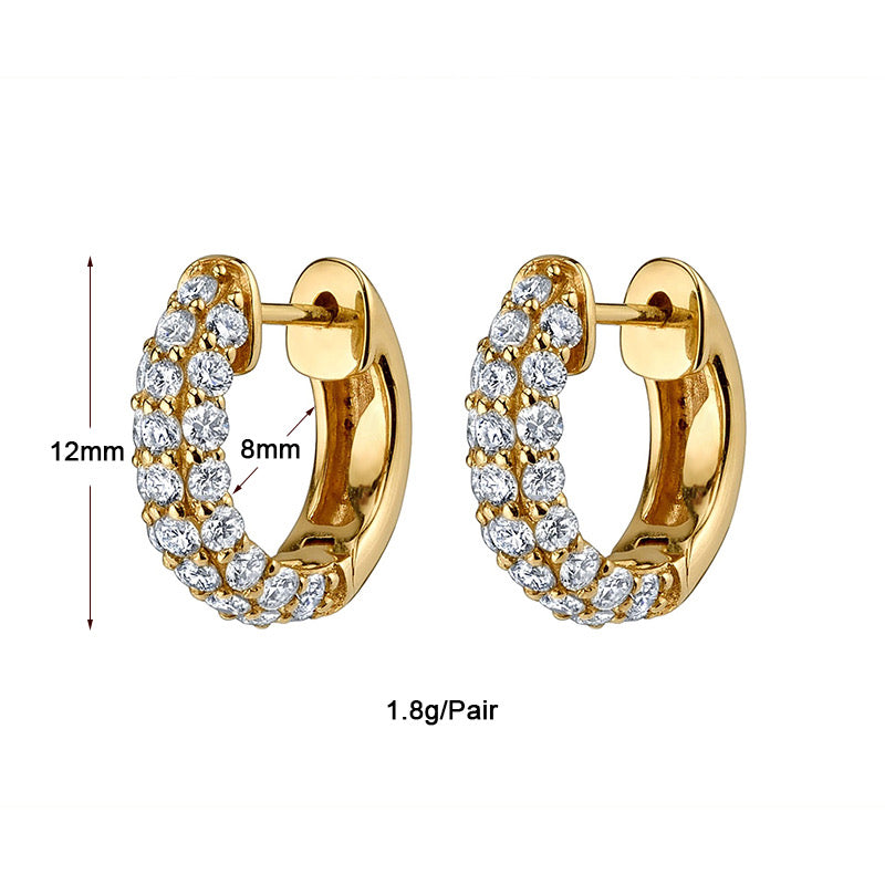 Luxe Crystal 18K Gold plated  Hoop Earrings – Elegant, Sparkly & Timeless