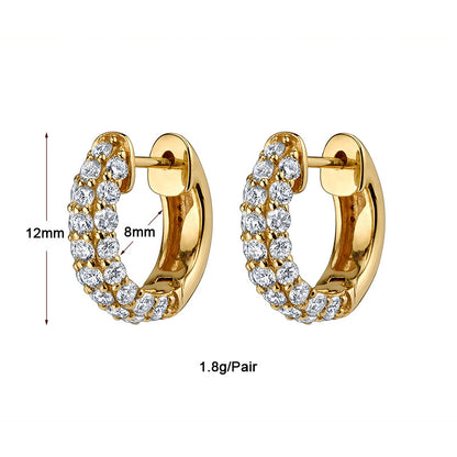 Luxe Crystal 18K Gold plated  Hoop Earrings – Elegant, Sparkly & Timeless