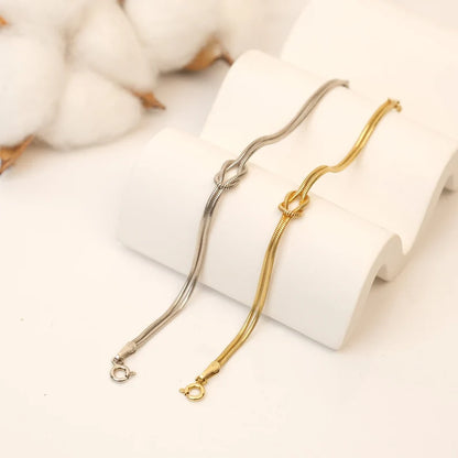 925 Silver Couple Tie the knot bracelet (2 pieces )
