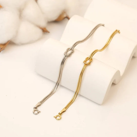 925 Silver Couple Tie the knot bracelet (2 pieces )