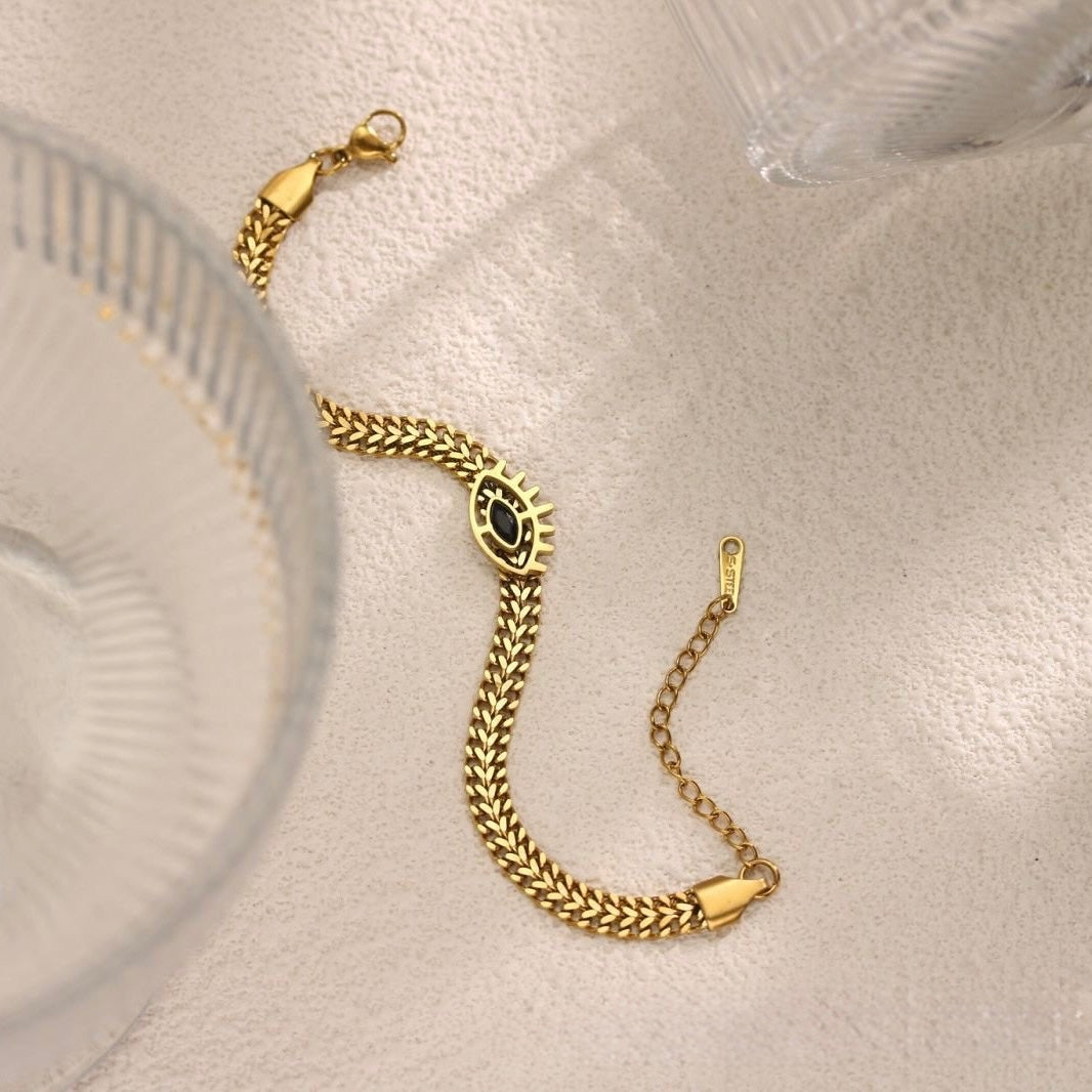 Evil Eye Chain Bracelet – Gold Finish Protection Bracelet