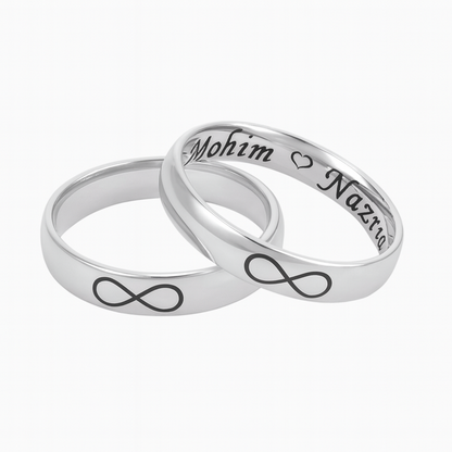 Personalised 92.5 Silver Infinity Ring
