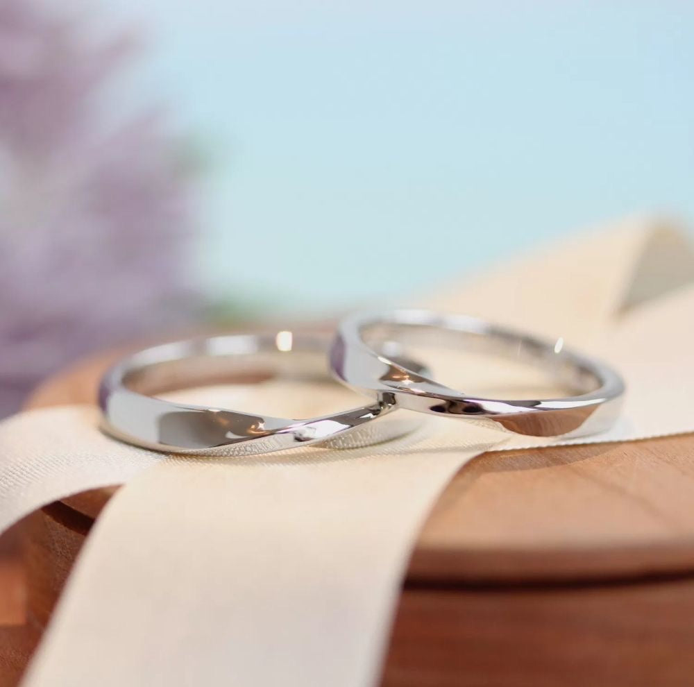 Mobius Jump Rings 925 pure Silver Couple Mobius Rings – Reevaa