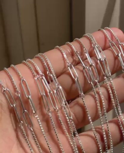 Commitment link chain couple bracelet-92.5 Pure silver bracelet